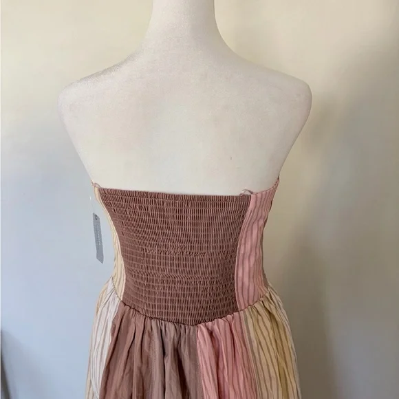 NWT $188 Anthropologie Maeve Strapless Drop-Waist A-Line Midi Dress XSP - Picture 8 of 12